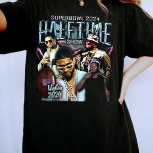 Usher 2000s Artist Super Bowl 2024 Halftime Show Graphic Tee Usher Show Sweatshi